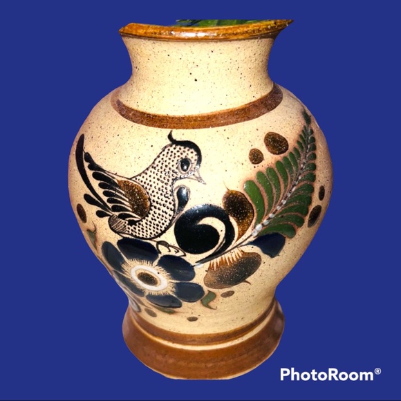 πβ‘οΈ 4/$25 Vtg Tonola Mexican Stoneware Signed Pottery Vase.